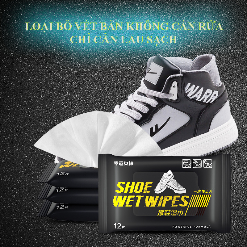 Khăn Ướt Lau Giày Siêu Tiện – Khử Mùi, Chống Bám Bẩn – 80 Miếng