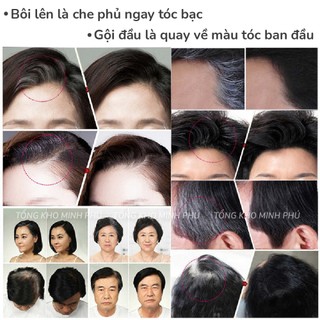Son Nhuộm Tóc Bạc Thành Đen Tạm Thời, Che Phủ Tóc Bạc Nhanh Chóng VDW 2 Màu Đen Và Nâu Hair Stick