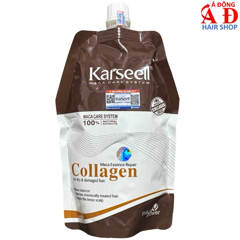HẤP DẦU Ủ TÓC KARSEELL COLLAGEN PHỤC MỀM MƯỢT GIẢM GÃY RỤNG TÚI 500ML