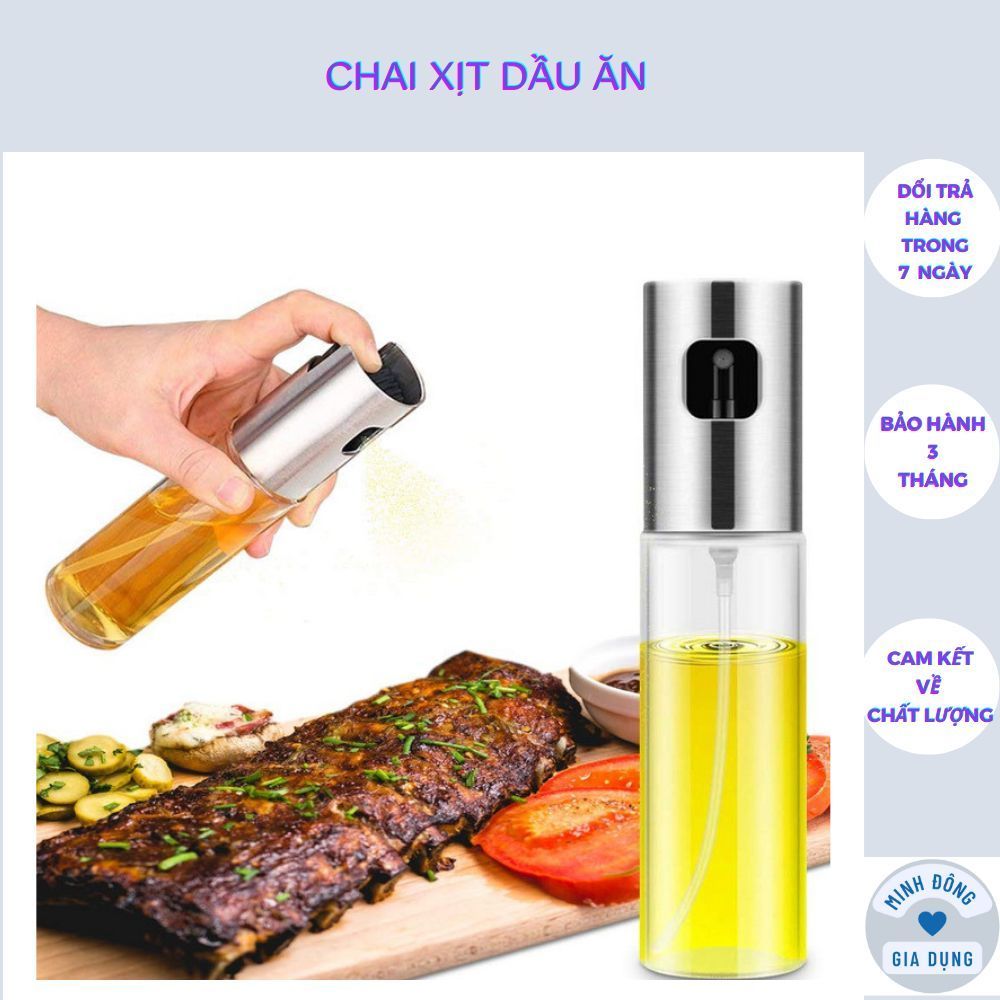 Chai Xịt Dầu Ăn Tiện Dụng Cho Nồi Chiên Không Dầu - Bình Xịt Dầu Ăn, Dầu Ô Liu- Bình Xịt Dầu Cầm Tay Để Nấu BBQ, Nướng.