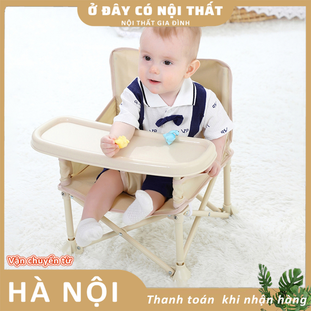Ghế ăn dặm gấp gọn Ghế Ăn Dặm Du Lịch Kèm Bàn có thể tháo gỡ vệ sinh ghế ăn dặm cho bé phong cách Hàn Quốc mang đi tilợi