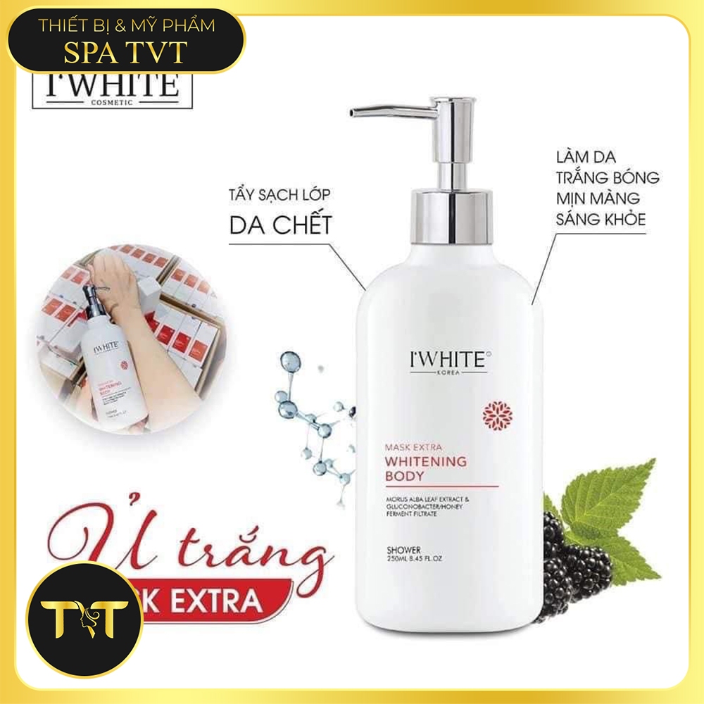 BỘ TẮM TRẮNG IWHITE 250ML X3, TẨY DA CHẾT, Ủ TRẮNG, DƯỠNG TRẮNG BODY, DA SÁNG MỊN