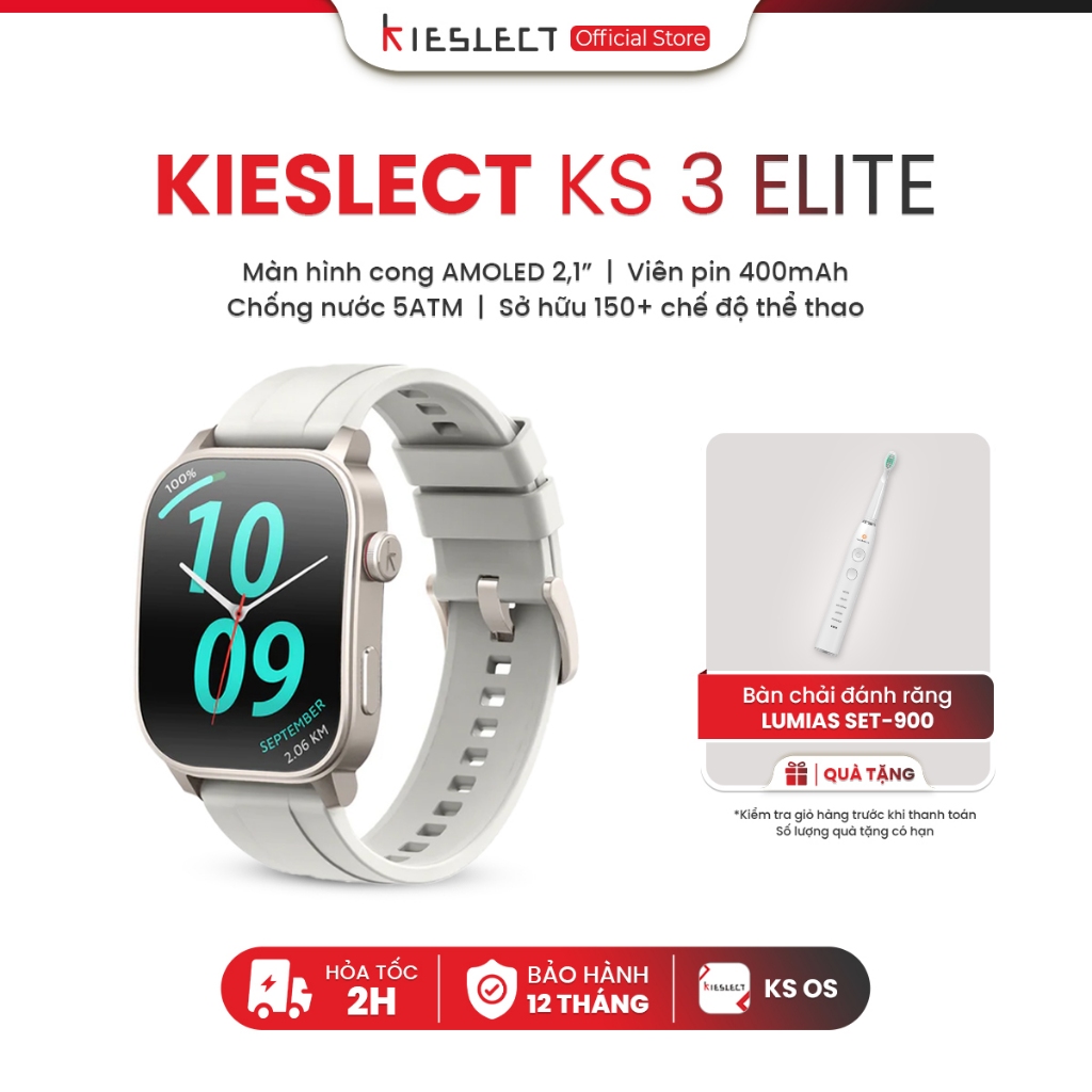 Ảnh Đồng hồ thông minh Kieslect Ks 3 Elite 2025 - Màn hình AMOLED 2.1" - Nghe gọi qua Bluetooth 1