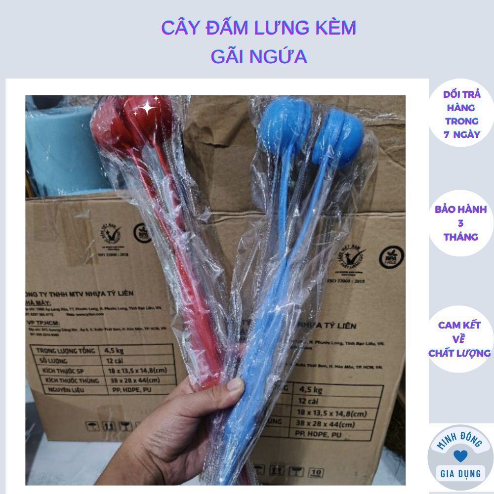 Cây đấm lưng kèm gãi lưng hàng nhựa đẹp Tứ Hưng , màu giao ngẫu nhiên