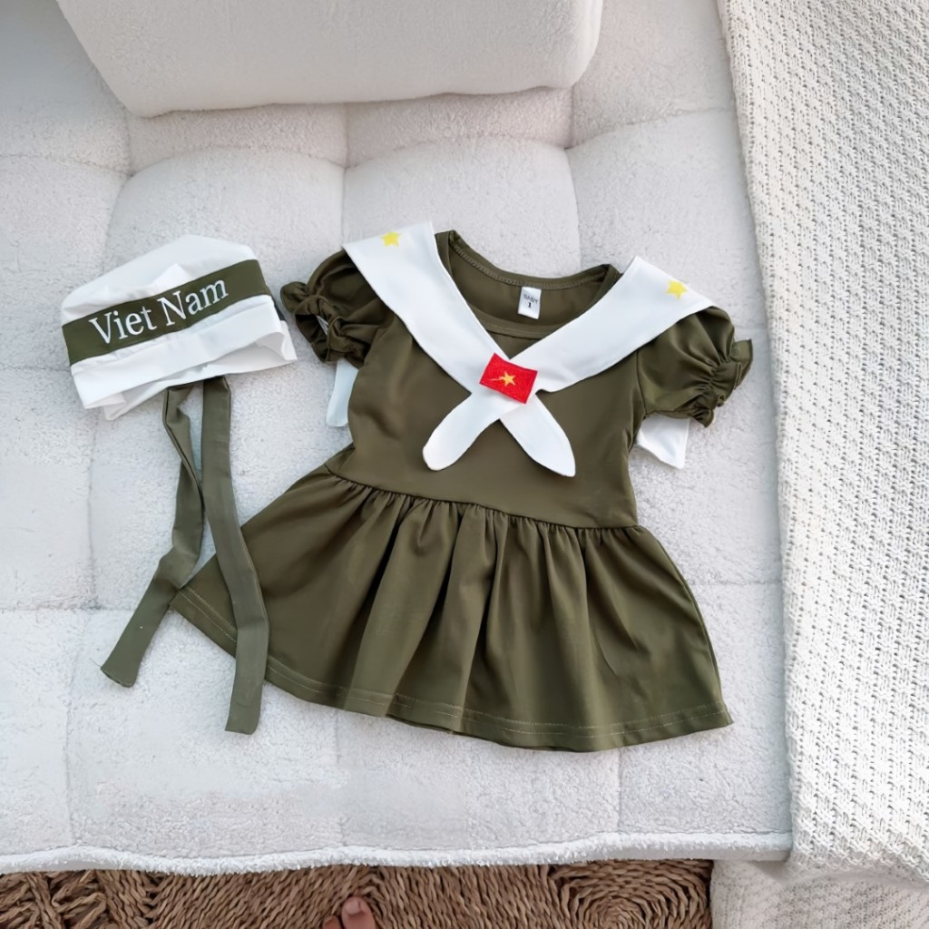 Bodysuit Cho Bé 𝗟𝗮𝗻𝗹𝗲𝗲 𝗙𝗮𝘀𝗵𝗶𝗼𝗻 Gắn Cờ Việt Nam Mã NB