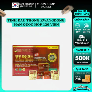 Tinh Dầu Thông Đỏ Kwangdong Hàn Quốc , Giảm Mỡ Máu, Gan Nhiễm Mỡ, Tiểu Đường, Hộp 120 Viên