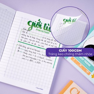 Tập Học Sinh A5 96 Trang CLASSMATE Best Friend, Tập Miền Nam Kẻ 4 Ô Ly 2x2mm Giấy 100gsm Không Thấm Mực NA5-09-005