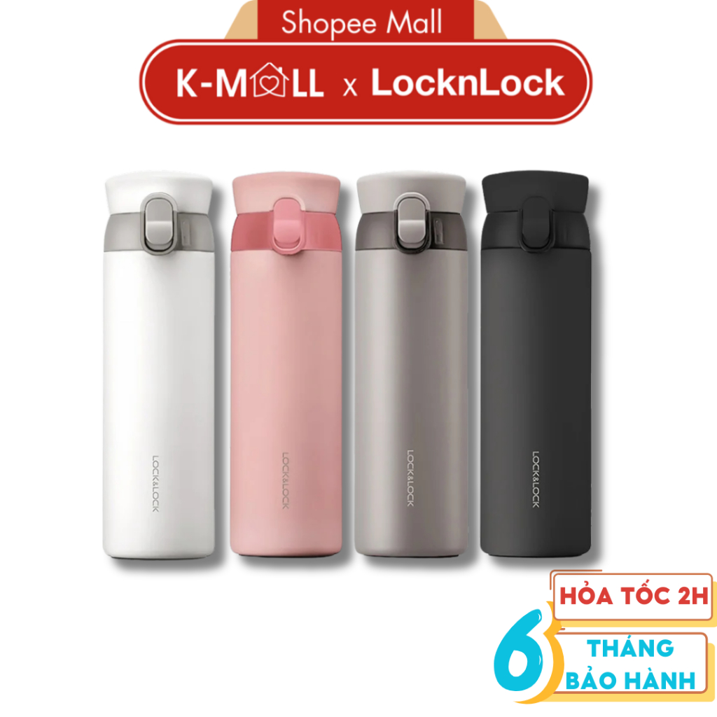 Bình giữ nhiệt LocknLock Wannabe One Touch LHC3240, Dung Tích 450ml, Nhiều màu lựa chọn - K-MALL