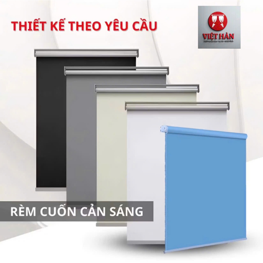 Rèm quấn ko khoan tường , rèm cua sổ chống nắng  cản sáng chống tia uv ( đặt theo kích thước)