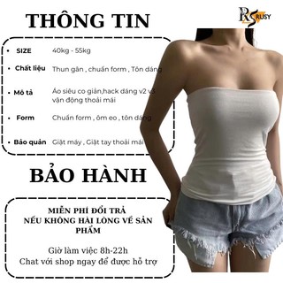 Áo Ống Cúp Ngực Dài Trơn Basic, Áo Quây Ngang Thun Gân Co Giản (Không Mút) OD01 RUSY