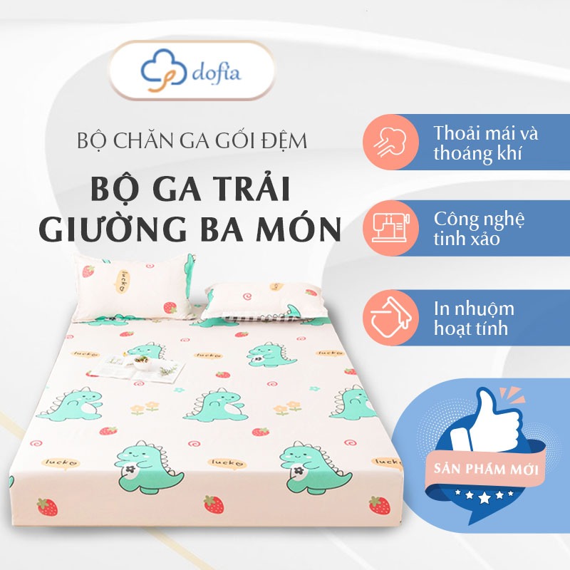 Ảnh Bộ Ga Trải Giường Dofia cao cấp chất liệu An Toàn cho Làn Da Kháng Khuẩn và thoáng mát 2