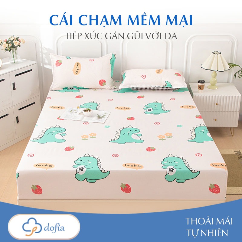 Ảnh Bộ Ga Trải Giường Dofia cao cấp chất liệu An Toàn cho Làn Da Kháng Khuẩn và thoáng mát 3