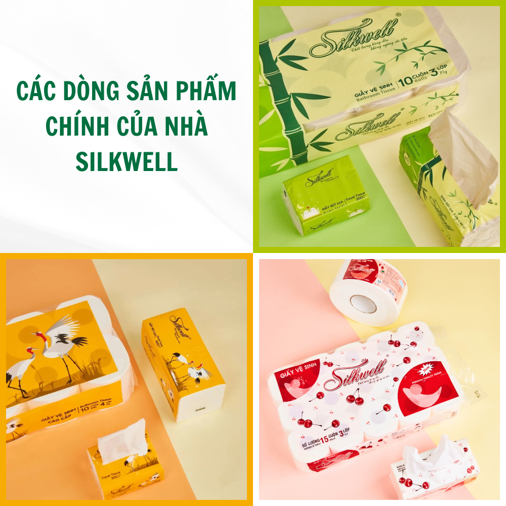 Thùng 16 gói Giấy rút mini nâu Silkwell 100 tờ 3 lớp, gói rút tiện lợi 100% bột tre nguyên chất