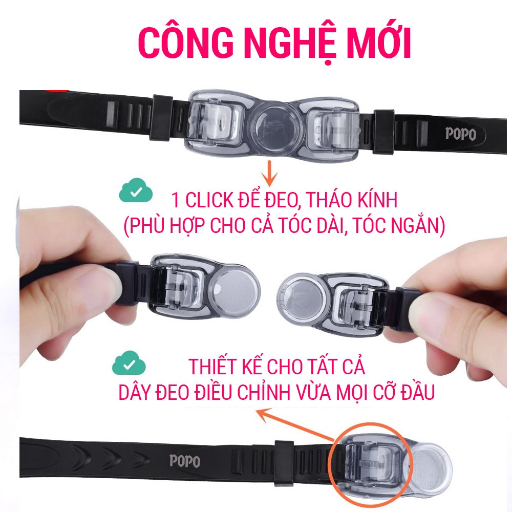 Ảnh Kính bơi tráng gương SPORTY 1940 kèm bịt tai chống tia UV, bảo vệ mắt, tai dành cho nam và nữ 2
