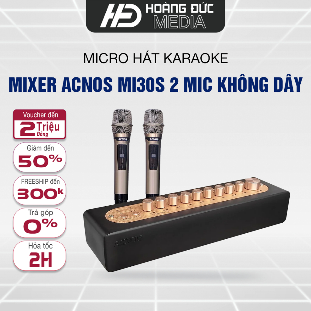 Bộ Micro Vang số chỉnh cơ Acnos Mi30s và Mi30U Pro Hàng chính hãng Bảo ...