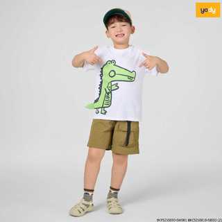 Áo thun bé trai YODY Cotton USA single thấm hút mồ hôi, co giãn nhẹ 2-9 tuổi BKTS25S093
