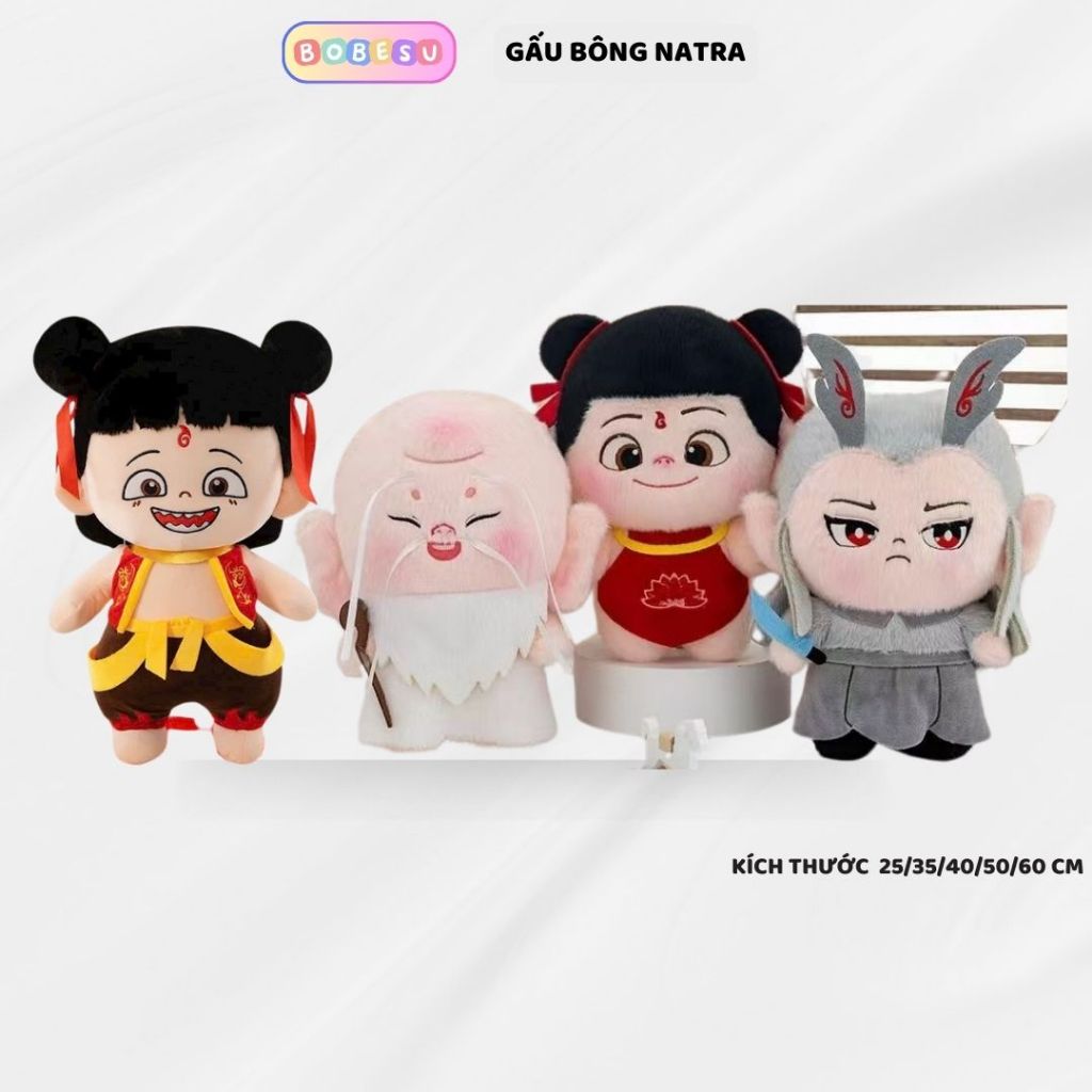 Gấu bông natra ngao bính đáng yêu thú nhồi bông nhân vật hoạt hình natra ma đồng giáng thế