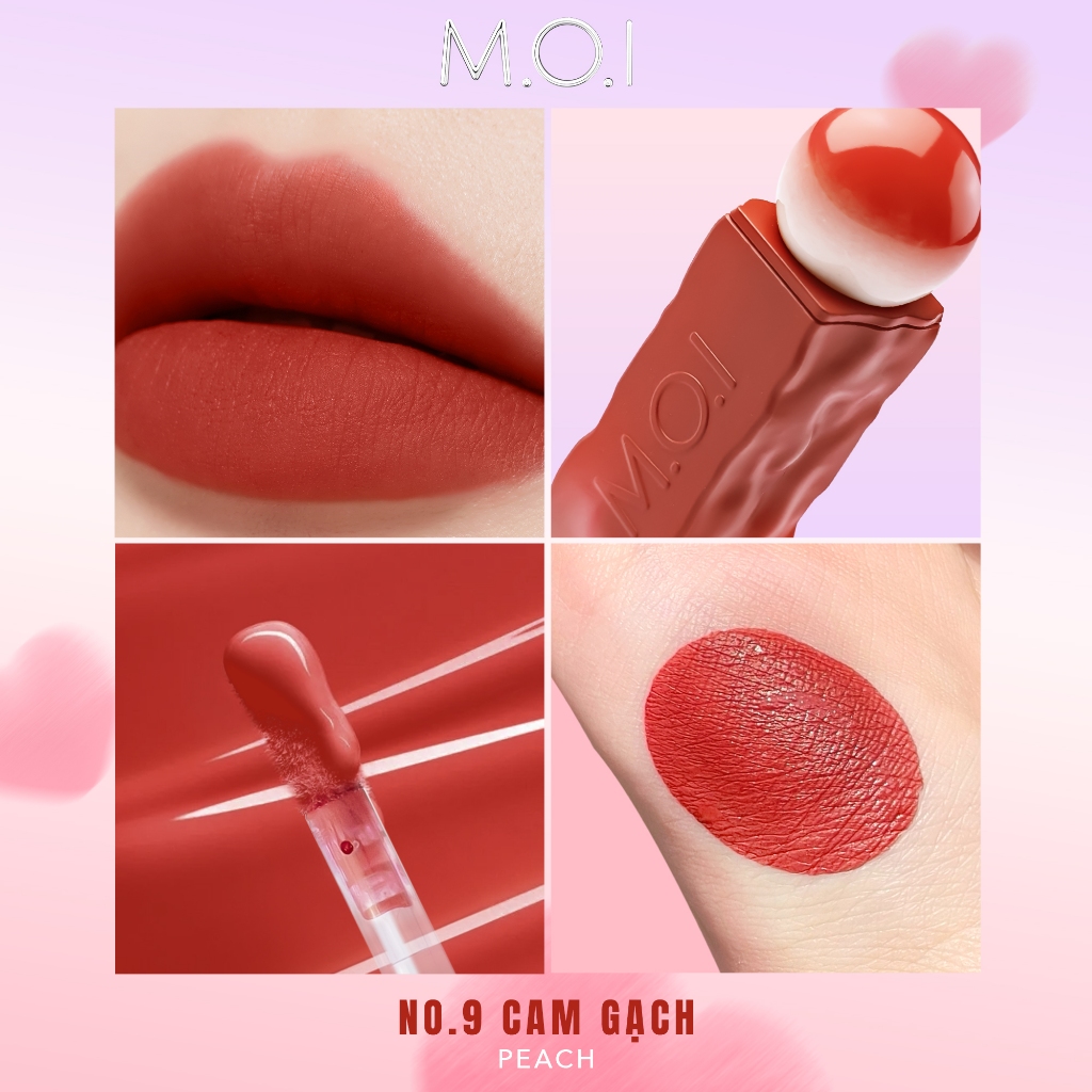 Product image Son tint MOI Cotton Candy - Son Kẹo Nhẹ Như Bông - Matte Lasting Lip Tint 4g No9. Cam gạch