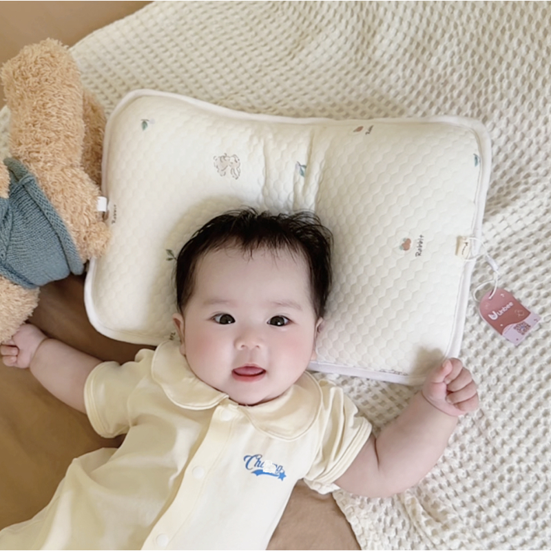 Gối Unbee Chống Bẹp Đầu Cho Bé Sơ Sinh -  Gối Lõm Cho Bé Sơ Sinh Hình Chữ Nhật 38x25