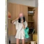 Set đồ bộ mùa hè chất nỉ xốp trơn basic thêu ngựa có bigsize.