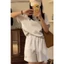 Set đồ bộ mùa hè chất nỉ xốp trơn basic thêu ngựa có bigsize.