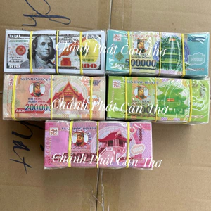Giấy Tiền Polime Hàng Đẹp Một Cây 10 Xấp Các Mệnh Giá 50/100/200/500 Thờ Cúng