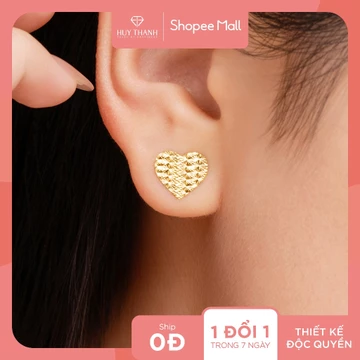 Bông Tai Nữ Vàng Tây 10K BTZ009A Huy Thanh Jewelry (KÈM CHỐT SILICON CHẮC CHẮN)