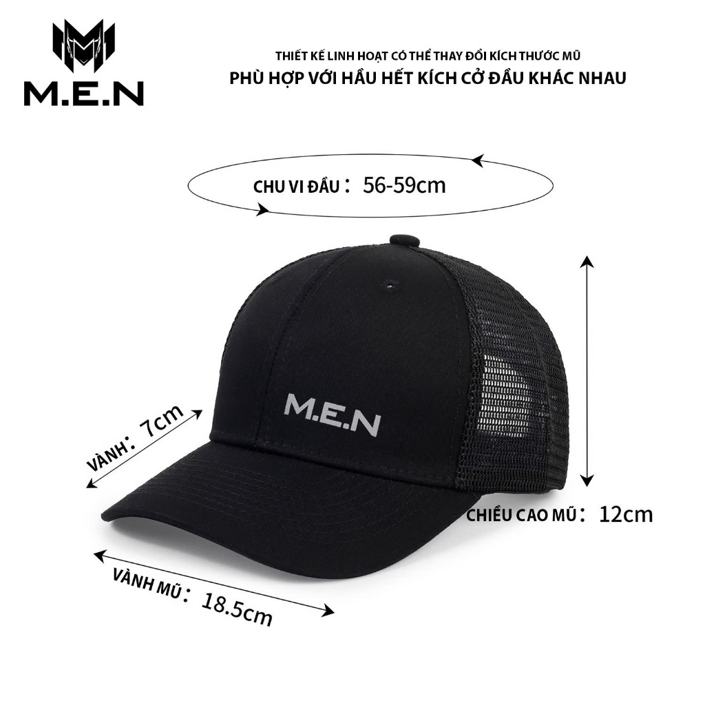 Nón lưỡi trai classic hiện đại chữ M.E.N có 6 miếng ghép đường may chỉ chắc chắn [RẺ TRONG THÁNG]