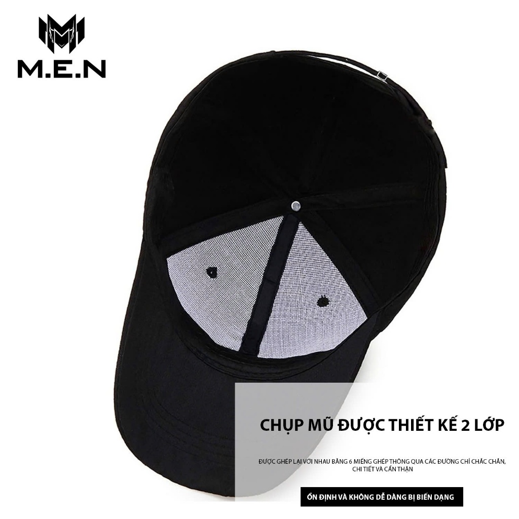 Nón lưỡi trai classic hiện đại chữ M.E.N có 6 miếng ghép đường may chỉ chắc chắn [RẺ TRONG THÁNG]