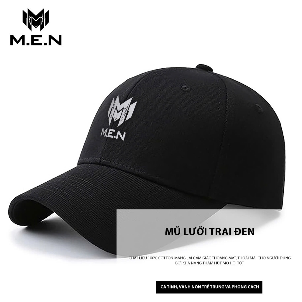 Nón lưỡi trai classic hiện đại chữ M.E.N có 6 miếng ghép đường may chỉ chắc chắn [RẺ TRONG THÁNG]