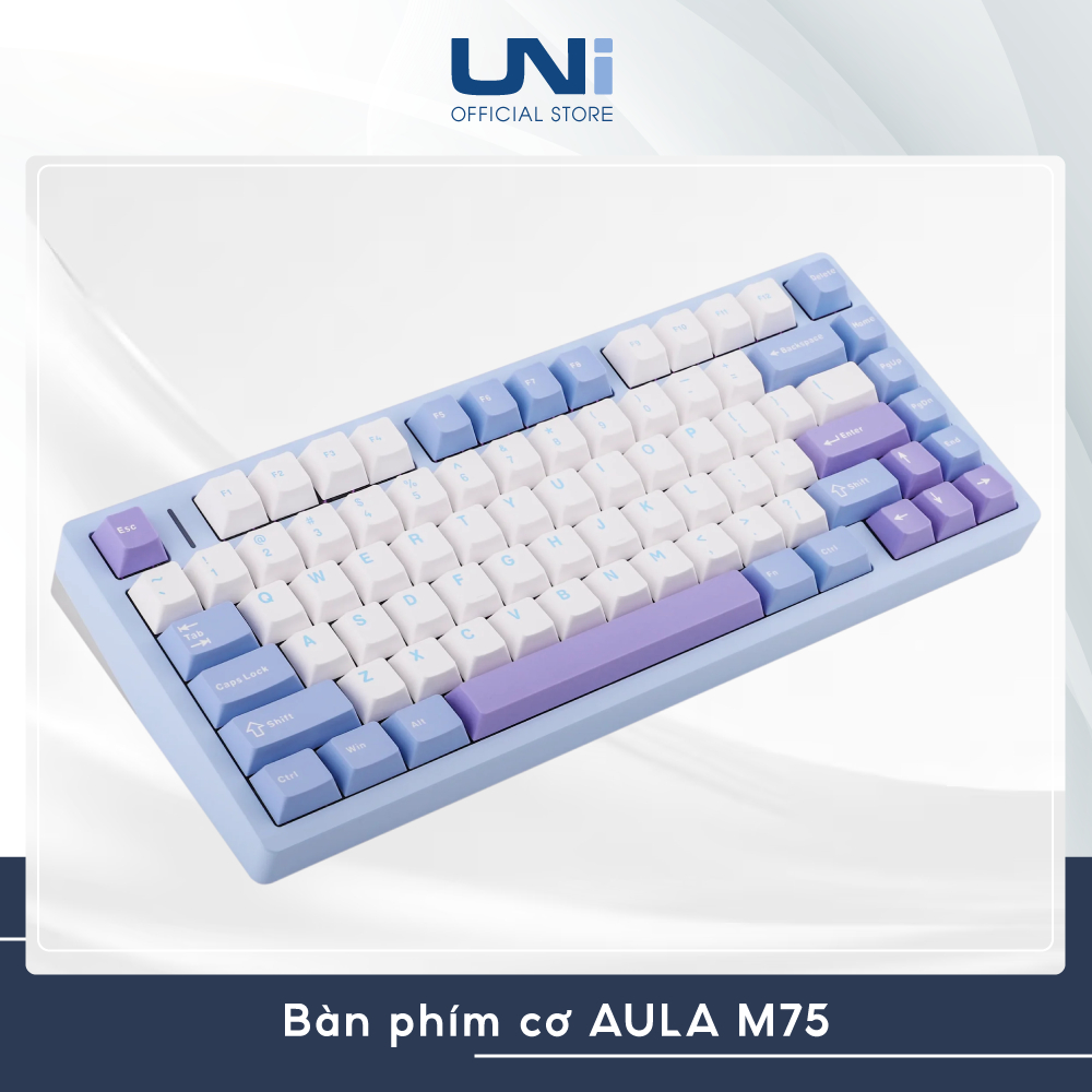 Bàn phím cơ AULA M75 - Case nhôm, có tạ đáy - Kết nối 3 mode - Layout ...