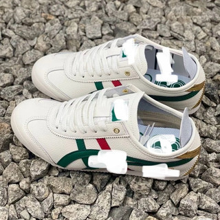 Giày thể thao cổ thấp bigsize nam nữ mùa hè Onit_suka Ti_ger 66 trắng sọc xanh đỏ , sneaker thời trang nam nữ êm nhẹ