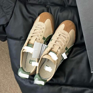 Giày thể thao bigsize nam nữ mùa hè cổ thấp Onit_suka ti_ger màu rêu êm nhẹ, sneaker thời trang cao cấp big size