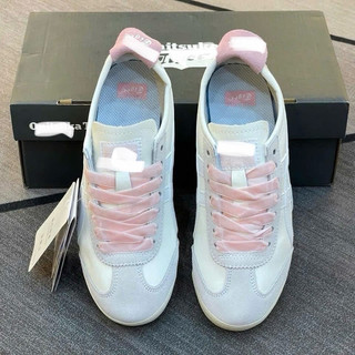 Giày thể thao nữ bigsize mùa hè Onit_suka màu trắng hồng dễ thương êm nhẹ đế bệt , sneaker thời trang cao cấp