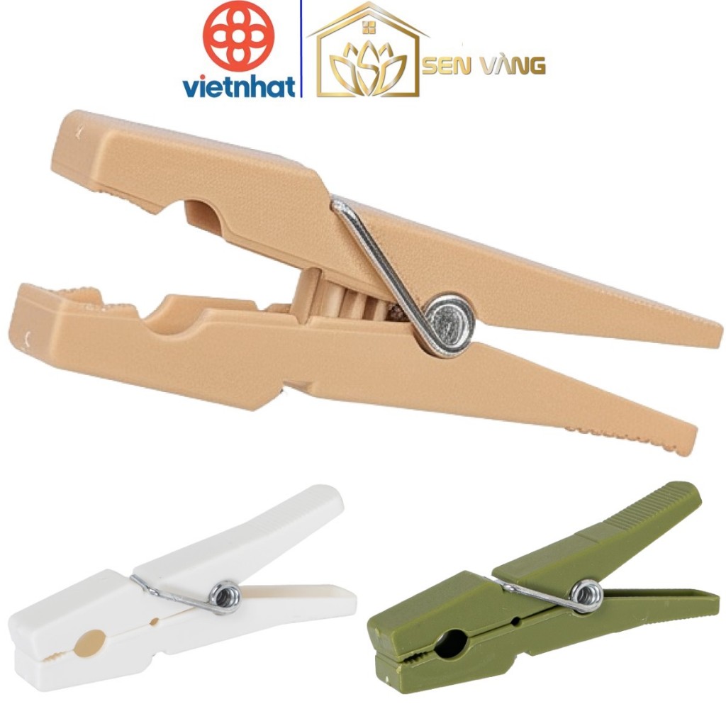 Túi 20 Kẹp quần áo sọc NHẬT nhựa VIỆT NHẬT - Phơi đồ bé, tất vớ, khăn - 2841 AMIZIN