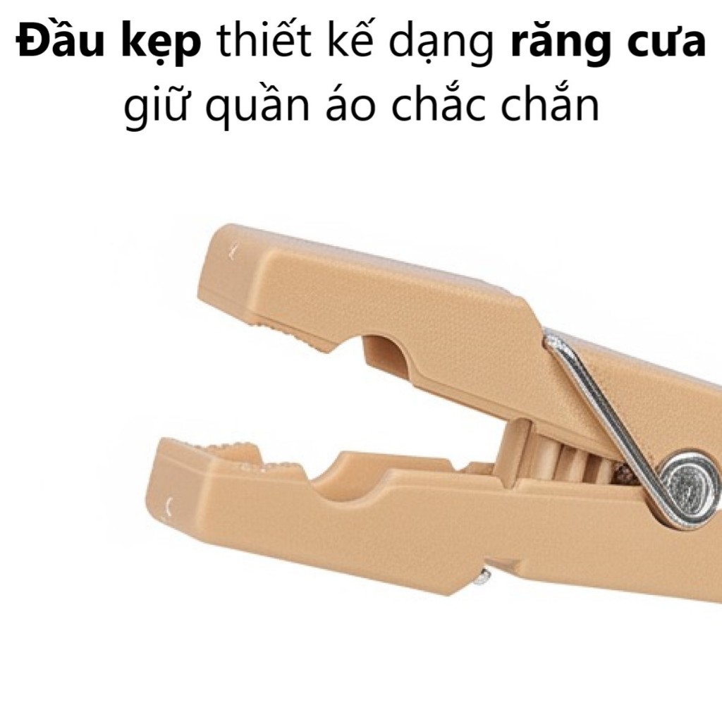 Túi 20 Kẹp quần áo sọc NHẬT nhựa VIỆT NHẬT - Phơi đồ bé, tất vớ, khăn - 2841 AMIZIN