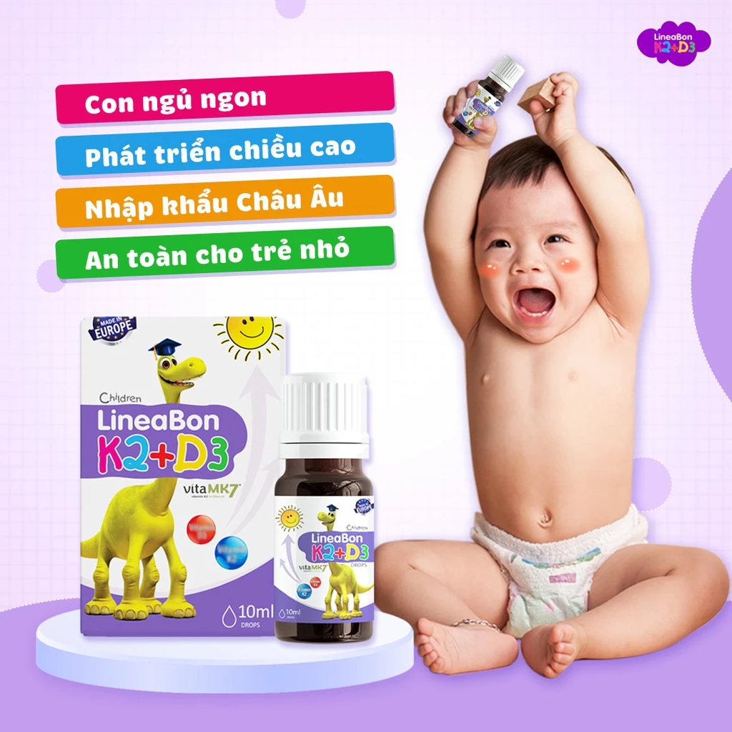 Ảnh LineaBon Vitamin D3 K2 Vitamin Phát Triển Tăng Chiều Cao Cho Bé 10ml 4