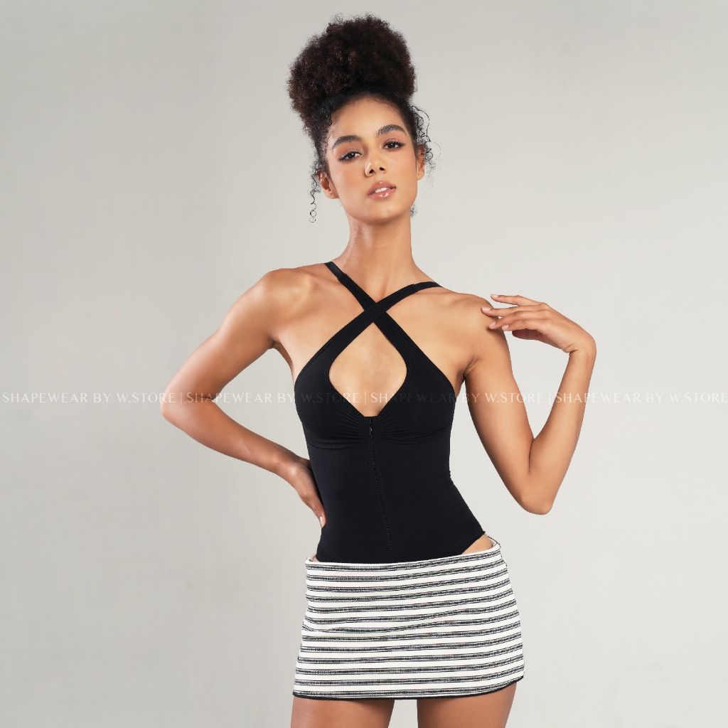 Ảnh Zip Shapewear Bodysuit - Bodysuit Shapewear WSTORE Tạo Shape Fit Cơ Thể, Bodysuit Định Hình Dây Kéo 3