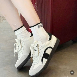 Giày thể thao bigsize nam nữ cổ thấp mùa hè Champion màu xanh lá êm nhẹ đế cao su , sneaker thời trang nam nữ cao cấp