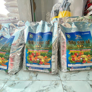 10kg Siêu Đạm Cá 5in1 Dạng Viên tròn Dễ hoà tan trong nước giúp cây Bung chồi, đẻ nhánh, nuôi trái, ra rễ, tơi xốp đất.