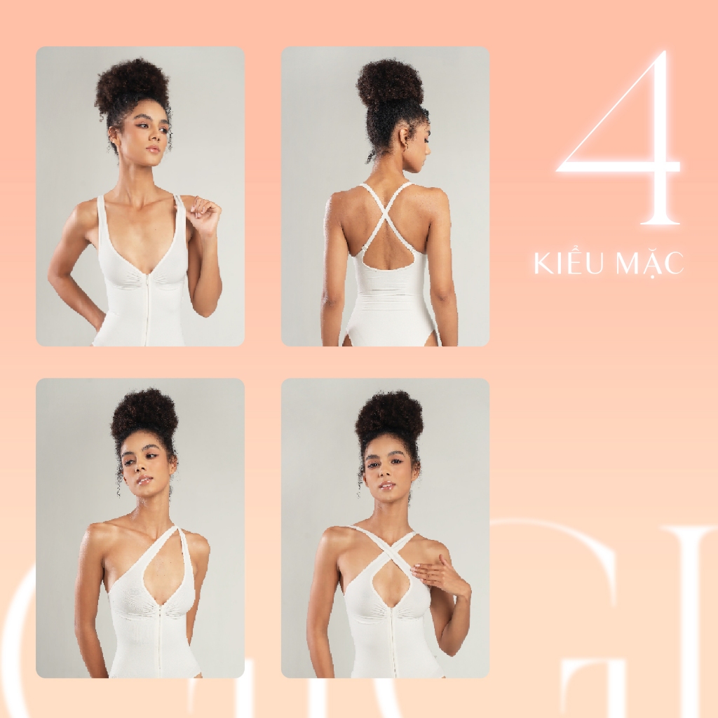Ảnh Gigi Zip Shapewear Bodysuit - Áo Gen Định Hình Bodysuit Khoá Kéo Shapewear WSTORE Tạo Thắt Eo, Gom Gọn Shape Fit Cơ Thể 1