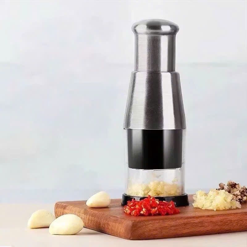 Dụng Cụ Băm Tay Bằng Inxox 304, Dụng Cụ Nghiền Tỏi, Nghiền Ớt Bằng Tay Bằng Thép Không Gỉ Tiện Lợi ntt95