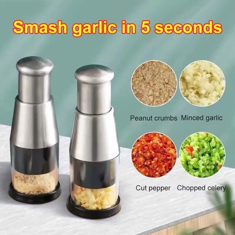 Dụng Cụ Băm Tay Bằng Inxox 304, Dụng Cụ Nghiền Tỏi, Nghiền Ớt Bằng Tay Bằng Thép Không Gỉ Tiện Lợi ntt95