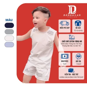Bộ thông hơi AD cho bé trai, vải thông hơi, mát, thấm hút mồ hôi cho bé ngày hè
