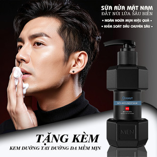 Sữa Rửa Mặt Nam Da Dầu Hỗ Trợ Ngừa Mụn - Trắng Da Sạch Mụn Kiểm Soát Dầu Làm Sạch Sâu Và Dưỡng Ẩm 150ml
