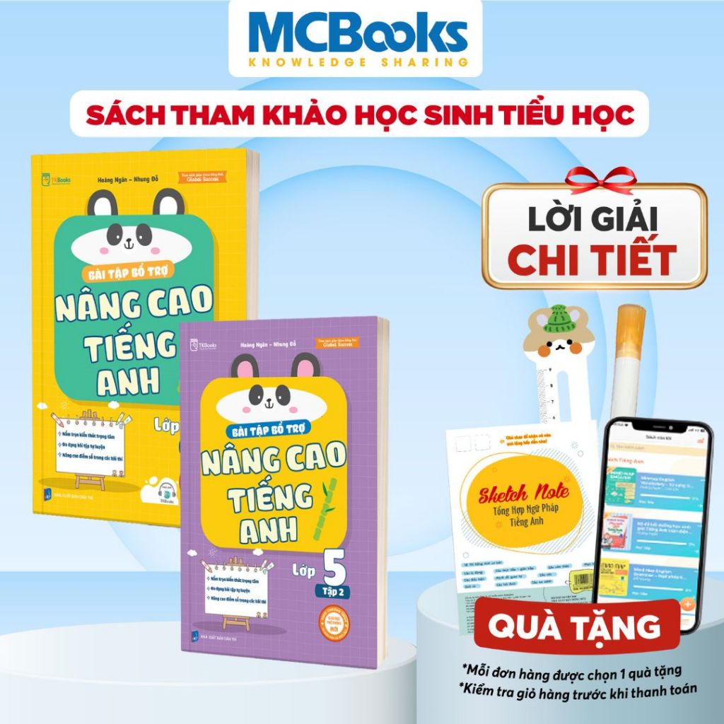Sách - Bài Tập Bổ Trợ Nâng Cao Tiếng Anh Lớp 5 – Phân loại lẻ/combo