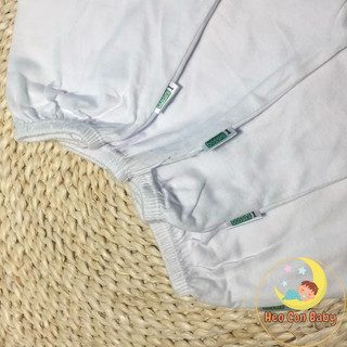 [COMBO 3 cái] Quần dài trắng chất cotton mỏng mát cho bé (sơ sinh -15kg) - Thun mát thoải mái
