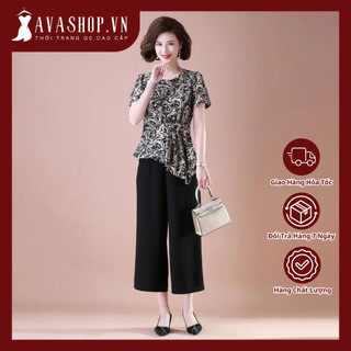 Bộ Đồ Hoa Thời Trang Mùa Hè Cho Mẹ AB38