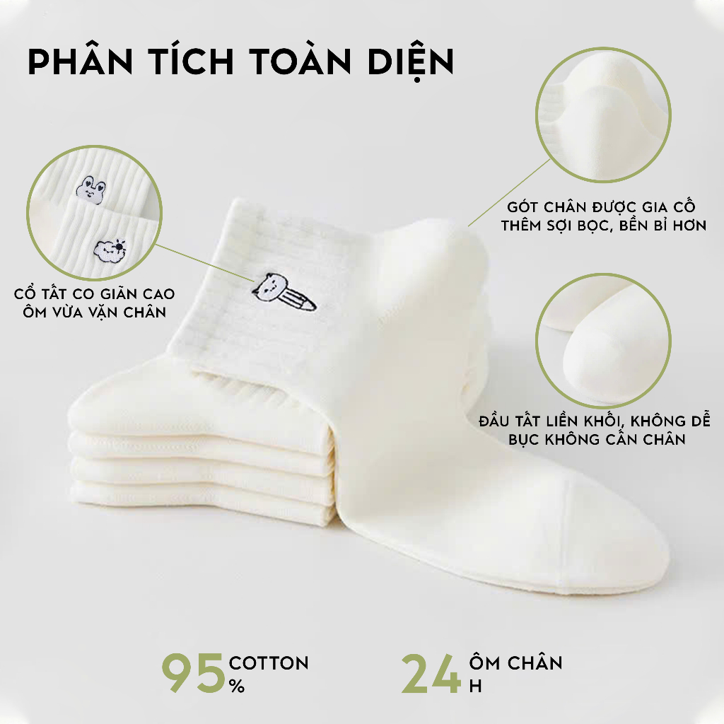 Tất vớ nam nữ cổ ngắn họa tiết dệt đáng yêu, chất liệu vải mềm mịn co giãn - Ekiu Shop