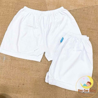 [Chất đẹp] Quần Đùi Trắng Cho Bé (Sơ sinh -70kg) | Quần Ngắn Thun Cotton Siêu Mát cho Bé